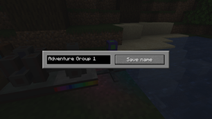 Group Teleport Beacon group creation GUI