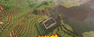 Top-view of my base from my first playthough