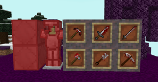 The bloody iron tools, armors and blocks!