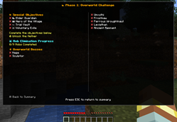 Overworld Challenge - Special Objectives