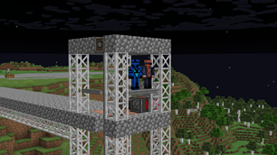 A elevator i build with my friend in this modpack