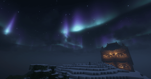 Starry night temple