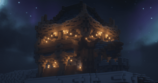 Lit up temple