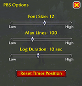 PBS Options Panel
