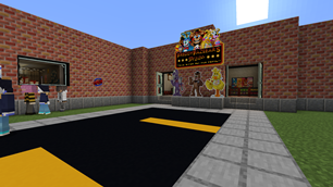 front of store
