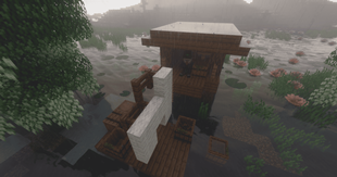 A tiny swamp hut