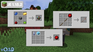 Recipes of the mod items from version 0.1.2