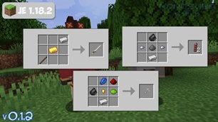 Recipes of the mod items from version 0.1.2