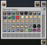 Secret Items Tab