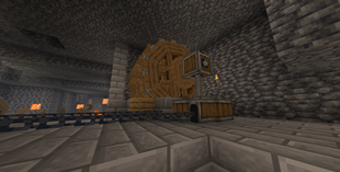 Water wheel contraption from Create