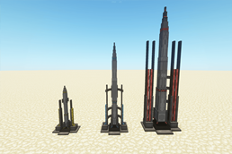 Tier 1, 2 and 3 Missiles.