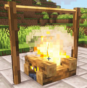 Place a campfire then place the roaster to cooked the carcass animals