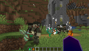 battle between Golems and Zombies