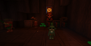 Inside Kweebecs' tree house