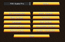 Buttons in Settings