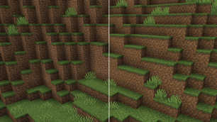 Short Grass and Grass Block comparison