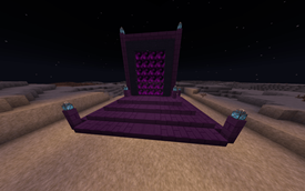 Portal structure at night