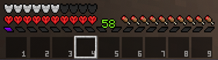 Hotbar and Experience bar (Hardcore)
