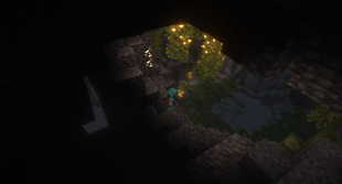 동굴에서 3인칭 시 화면 [TOPVIEW]