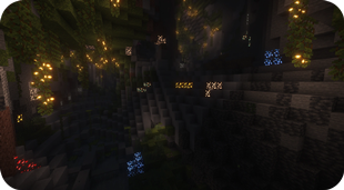 Lush Cave With Emissive Ores