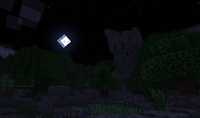 ruins in the night