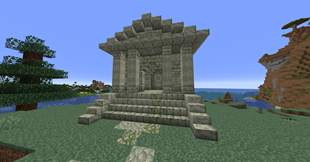 A temple built using limestone.