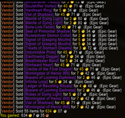 Vendor Chat Sell information