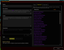 Sell Rule - Epic Gear below item level