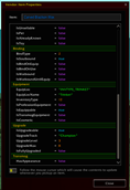 Item Properties Window