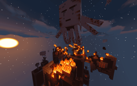 Tears of fire falling like curses upon the realm below.