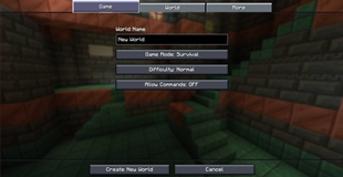 World Creation Menu