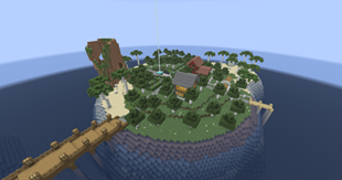 View of the spawn island from above