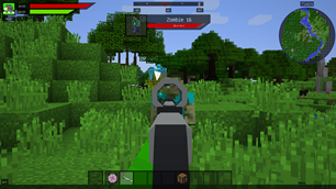 gun and zombie