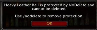 Delete Protection Popup