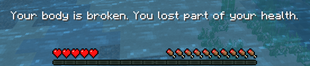 Losing health flavor text