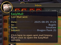 Tooltip for last sent message