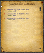 Sent messages history