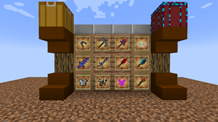 Many weapons and tools!