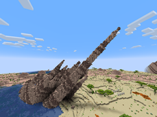 Desert spike protruding from the sand