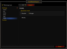 8. Options - YAML settings.