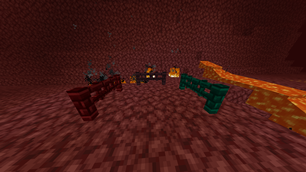 All the new nether brick fence gates!