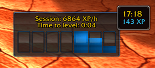XP bar graph.