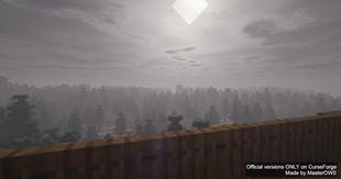 view from a watchtower with insanity shaders