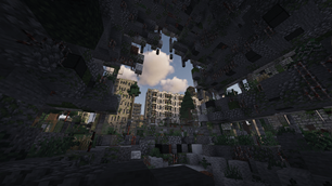 a hole in a building