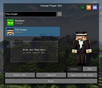Skin Menu Selector