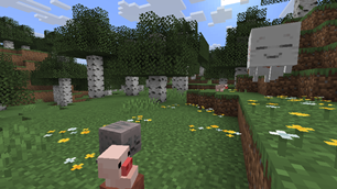 Teacup Pig with Pot and Happy Ghast