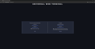 Login page