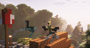 Golden Flamingo and the Ghost Flamingo guardians