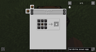 herobrine spawn egg recipe