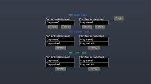 NBT Tags Control